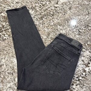 American Eagle - Strigid - Two Tone - Women's High-Rise Black and Grey Jeans